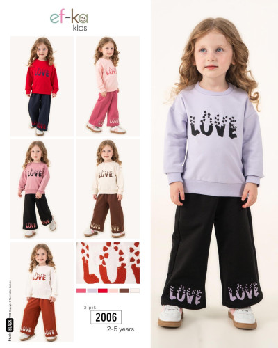 2-3-4-5 YAŞ KIZ LOVE 2 Lİ TAKIM