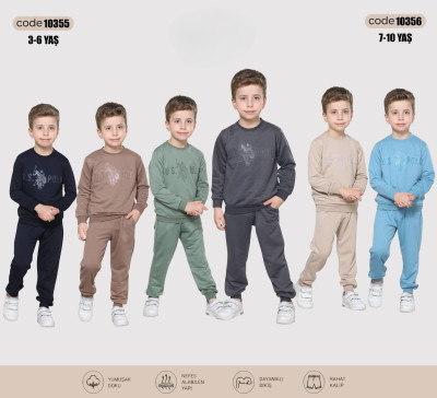 7-8-9-10 YAŞ POLO BASKILI İKİLİ TAKIM